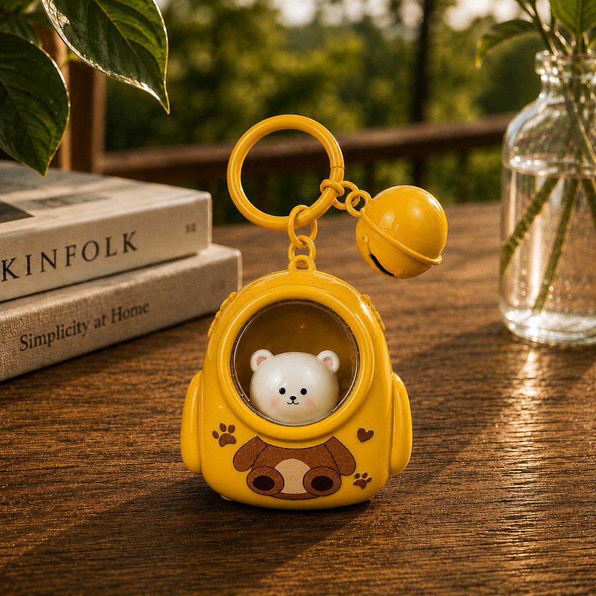 Cute Bear LED Lamp Keychain