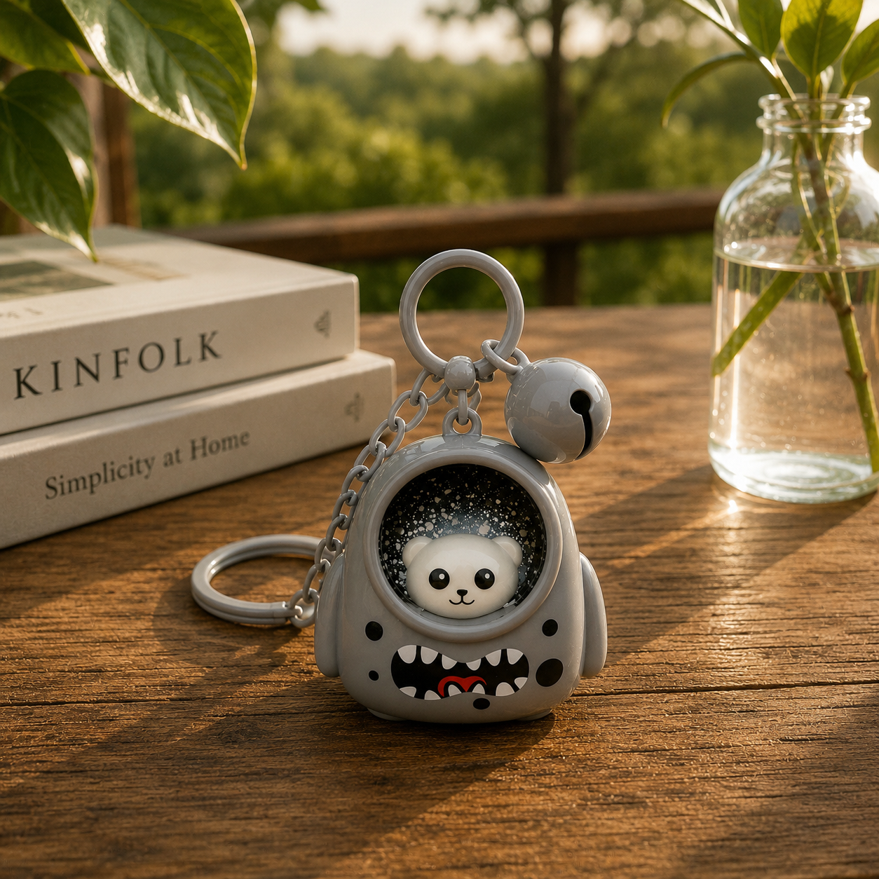 Cute Bear LED Lamp Keychain