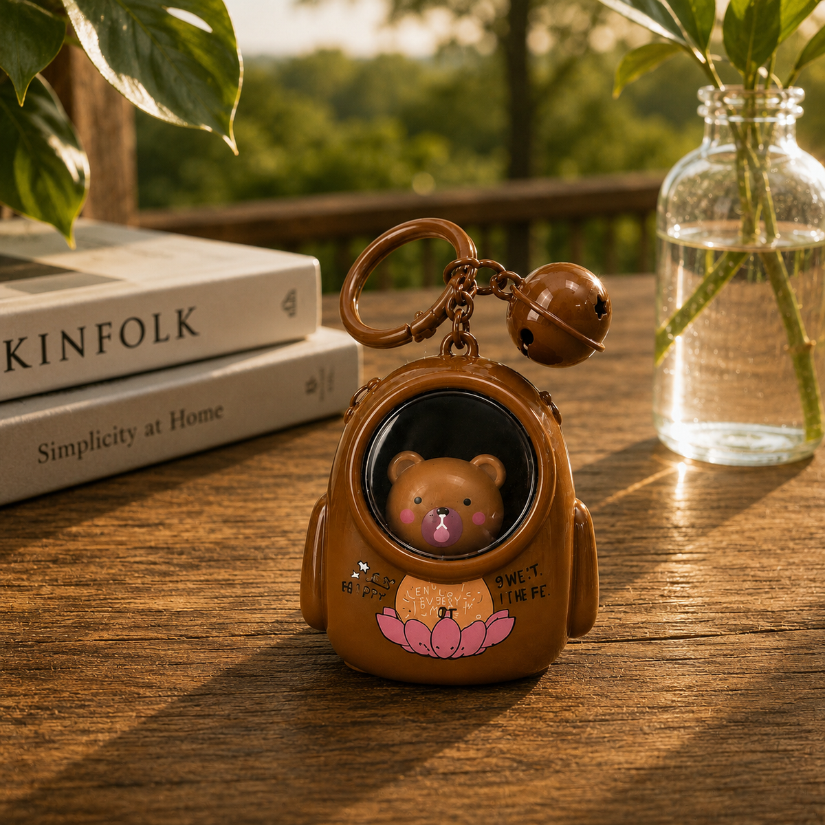 Cute Bear LED Lamp Keychain